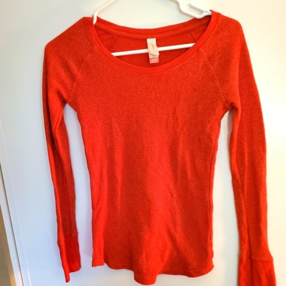 No Boundaries Women's Red Long Sleeve Top Size Small